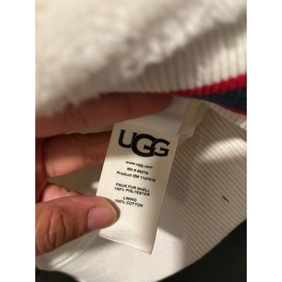 UGG Kailani Sherpa Hoodie CREAM Hooded Sweater Sz M - Picture 10 of 10